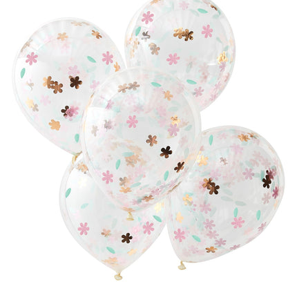 Globos Confeti Flores 30cm 5pcs