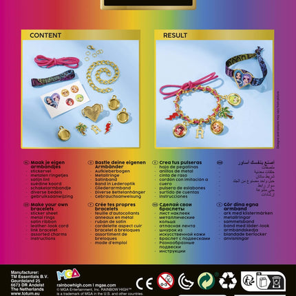 Set de pulseras altas arco iris