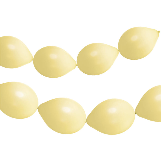 Guirnalda de Globos Amarillo Claro Polvo Amarillo 3m 8pcs