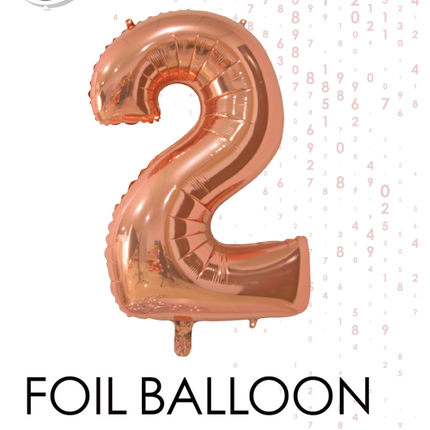 Globo foil Figura 2 Oro Rosa 66cm