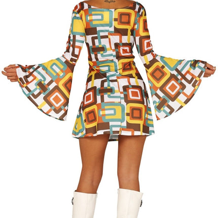 Vestido Disco 70S Mujer