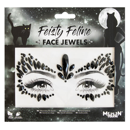 Moon Terror Halloween Joyas faciales Feisty Feline