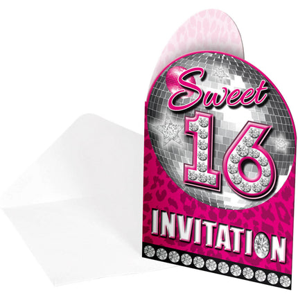 Invitaciones Dulces 16 8pcs