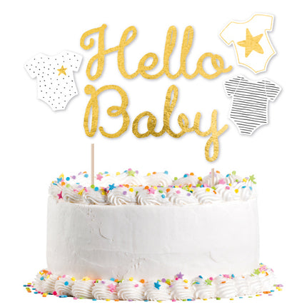 Adorno para tarta Hello Baby 18cm