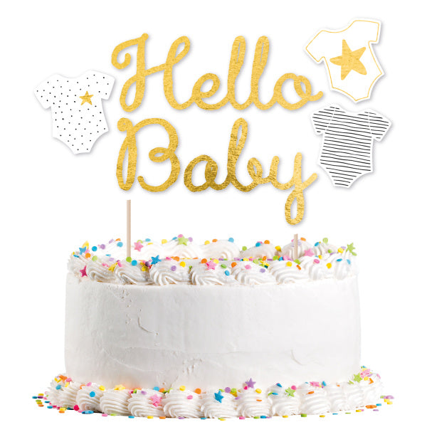 Adorno para tarta Hello Baby 18cm