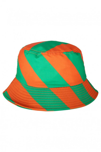 Sombrero de pescador verde/naranja