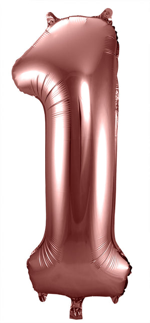 Globo Foil Figura 1 Bronce XL 86cm vacío