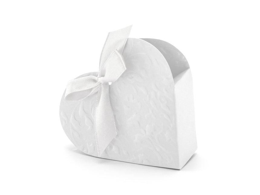 Cajas de regalo Corazón Blanco 10cm 10uds