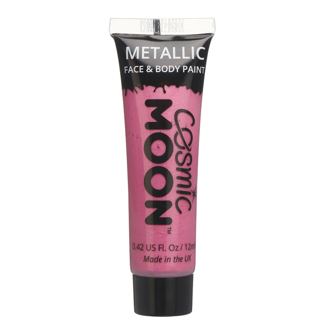 Pintura Facial Metalizada Luna Cósmica Rosa 12ml