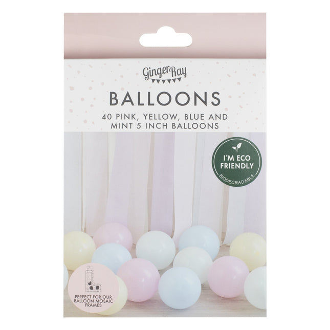 Globos Pastel 13cm 40pcs