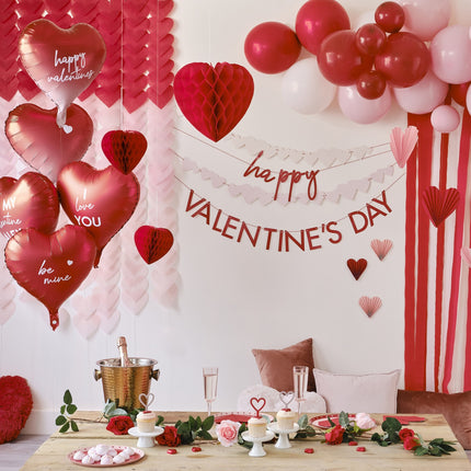 Globos Foil Ombre Corazones 45cm 5pcs