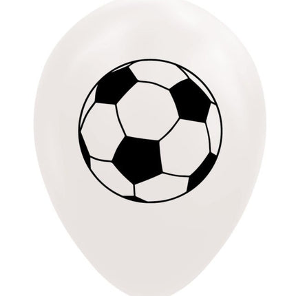 Globos Fútbol Blanco 30,5cm 8pcs