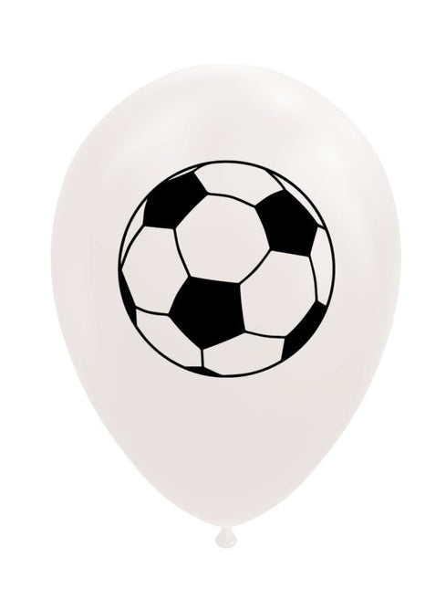 Globos Fútbol Blanco 30,5cm 8pcs