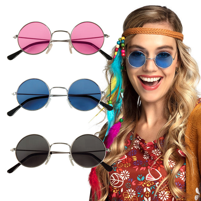 Gafas Hippie de colores 3uds.