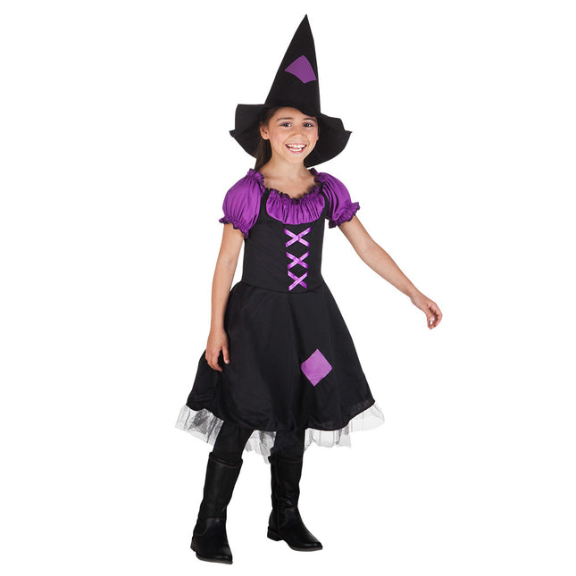 Halloween Disfraz de Bruja Infantil Morado