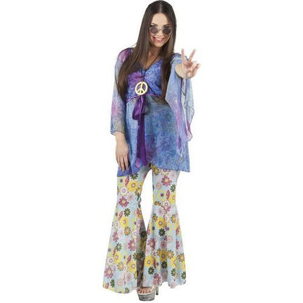 Disfraz de hippie Flores para mujer