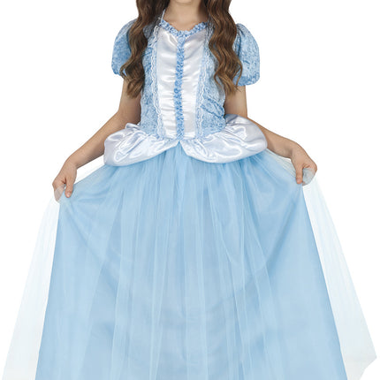 Vestido Princesa Niña Azul