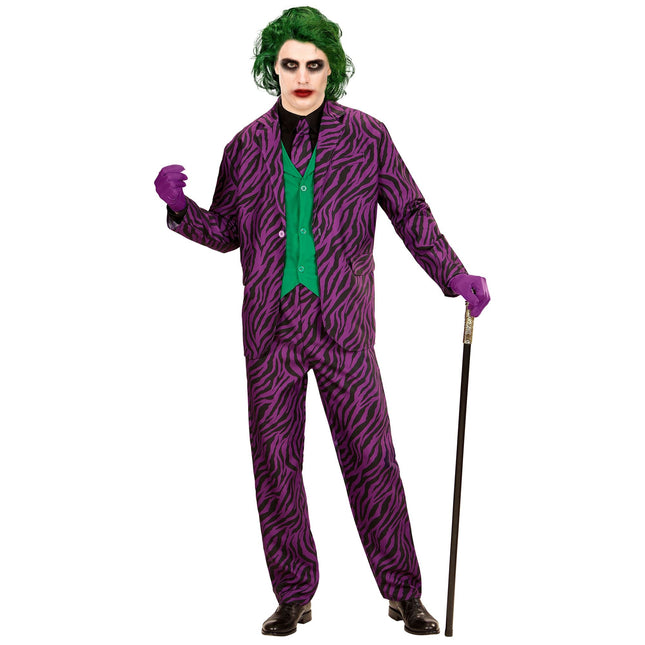 Disfraz de Joker Morado Hombre 3 piezas