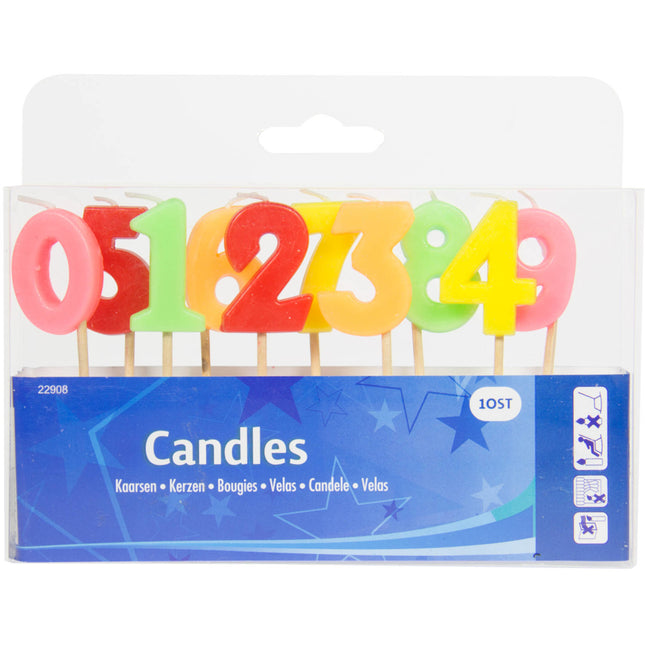 Set de Velas 0-9 años 9cm 10pcs