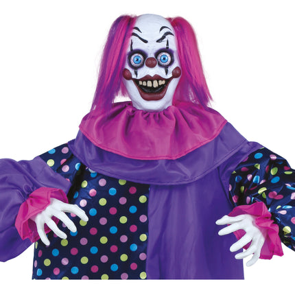 Muñeco Halloween Payaso Con Luz Y Sonido 1,6m