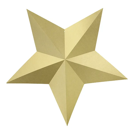 Decoración Estrellas Oro 6pcs