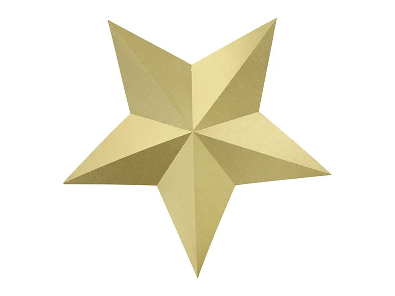 Decoración Estrellas Oro 6pcs