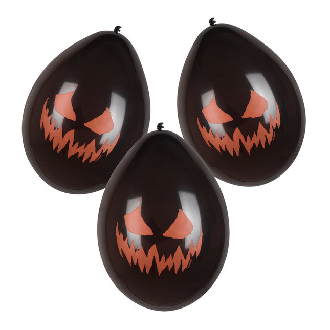 Globos de Halloween Calabaza espeluznante 25cm 6pcs