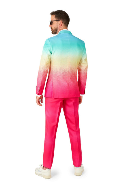 Traje Arco Iris Azul Fucsia Hombre OppoSuits