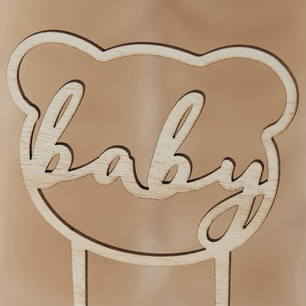 Adorno para tarta Baby Wood 16cm