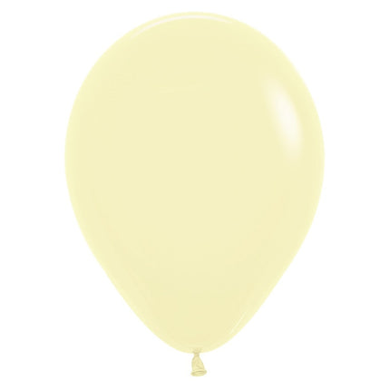 Globos Amarillo Mate Pastel 23cm 50pcs