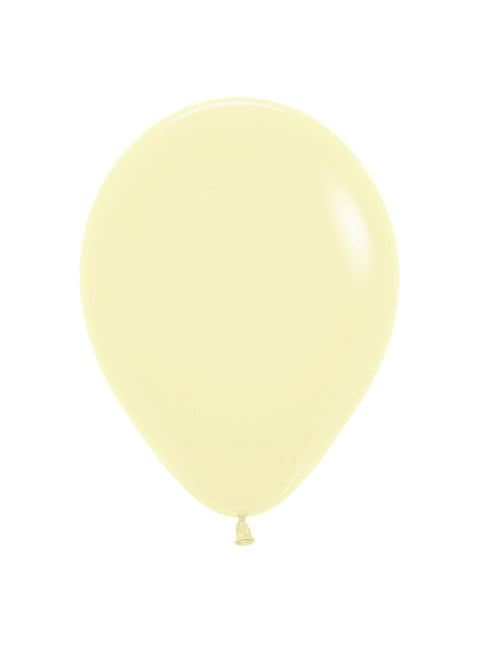 Globos Amarillo Mate Pastel 23cm 50pcs