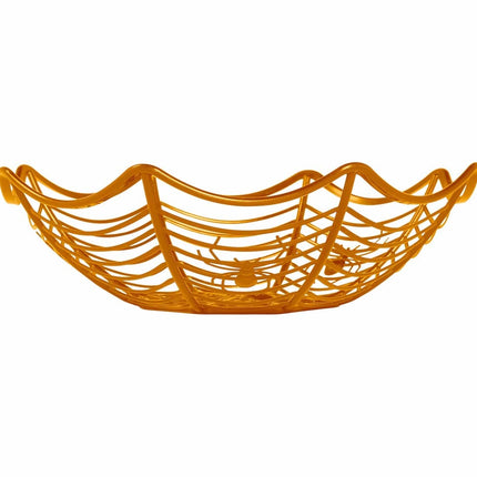 Tazón Naranja Halloween Araña 28cm