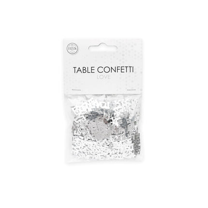 Confeti de mesa Love Silver