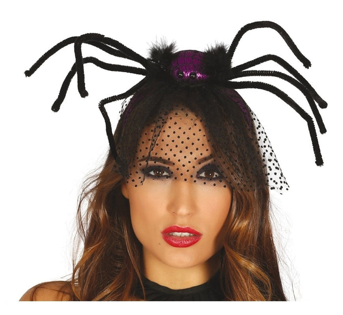 Diadema Halloween Araña Morada