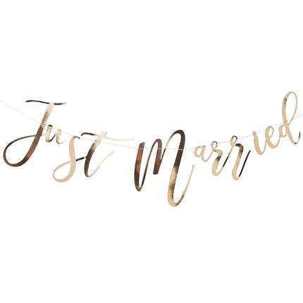 Guirnalda de letras doradas Just Married 1,5m