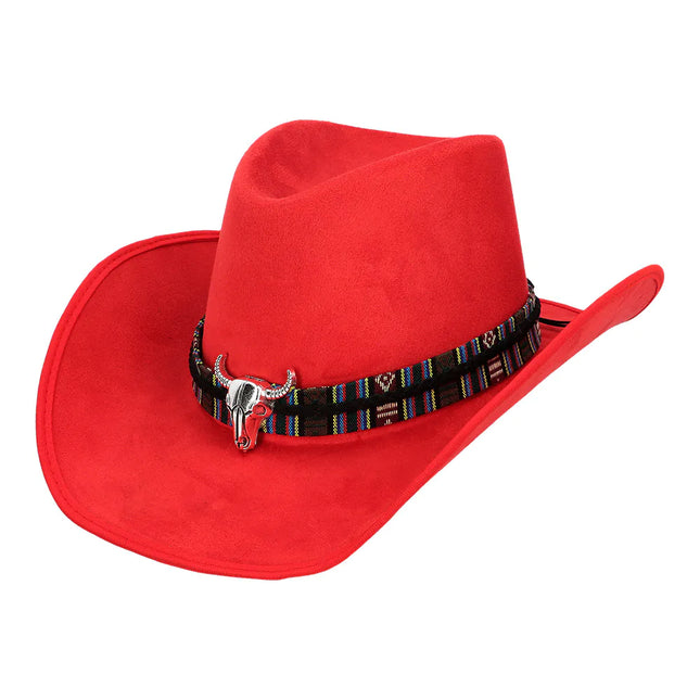 Sombrero Vaquero Rojo Luxe