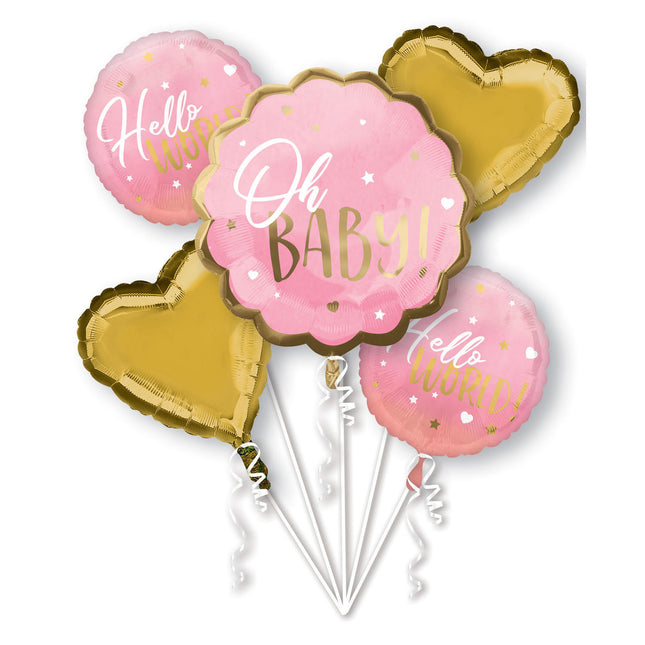 Globos de Helio Baby Girl Set Vacío 5 piezas