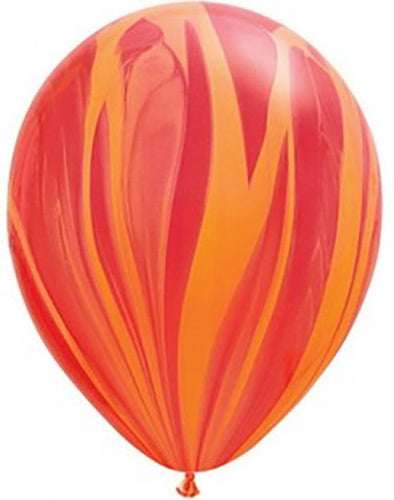 Globos Superagate Rojo y Naranja 28cm 25pcs