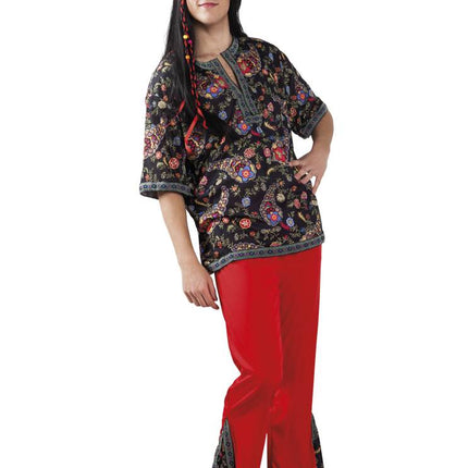 Disfraz de Hippie Rojo XL