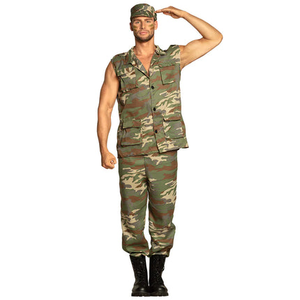 Traje militar hombre verde