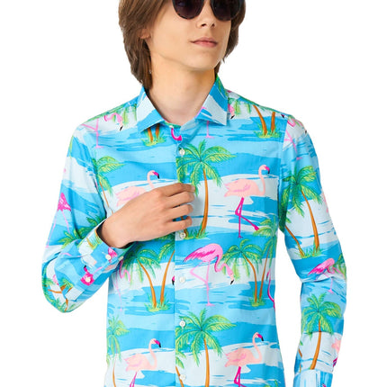 Camiseta Hawaii Flamingo Adolescente Niño Adolescente <tc>OppoSuits</tc>