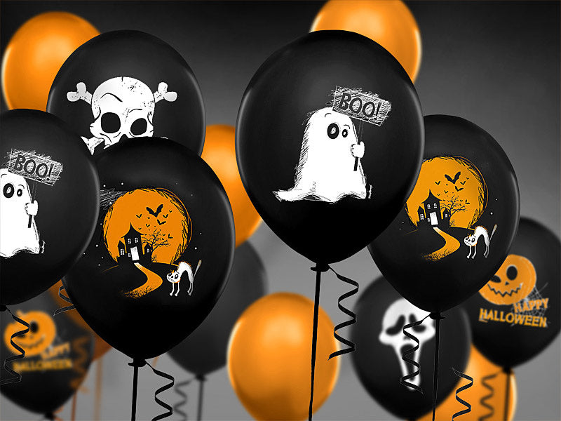 Globos de Halloween ¡Boo! 30cm 6pcs