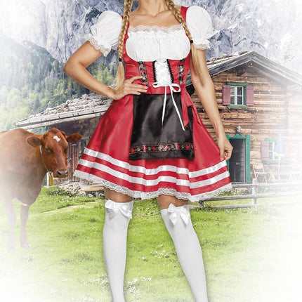 Vestido Dirndl Oktoberfest Rojo