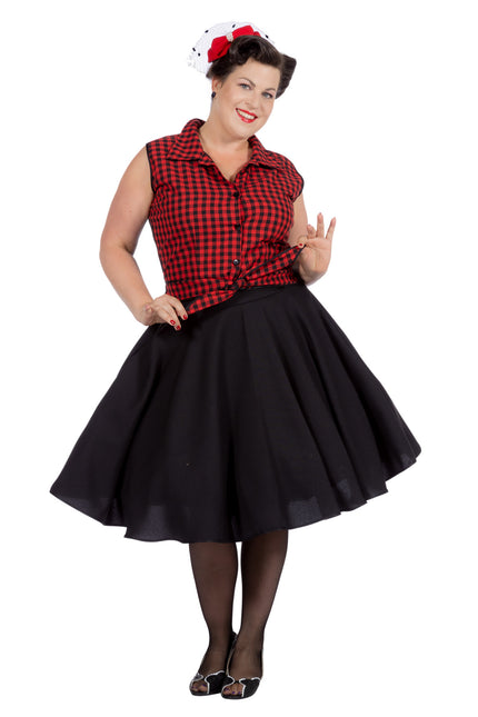 Rock N Roll 50S Vestido Negro Rojo Señoras