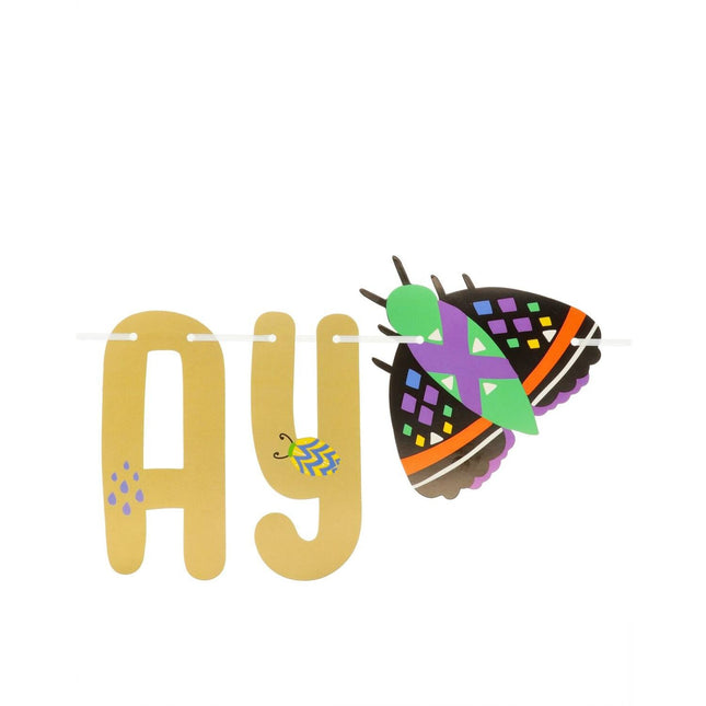 Guirnalda de letras de insectos Happy Buzzzzday 1,5m