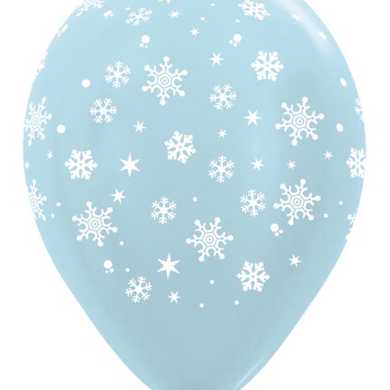 Globos Snowflake Mix 30cm 25pcs