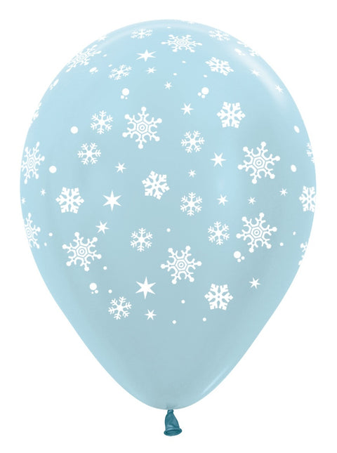 Globos Snowflake Mix 30cm 25pcs