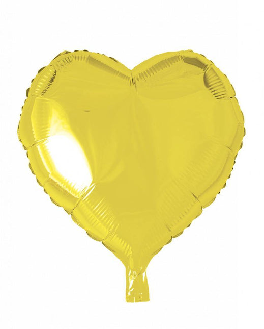 Globo de Helio Corazón Amarillo 46cm vacío