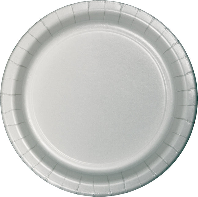 Platos de plata 23cm 24uds