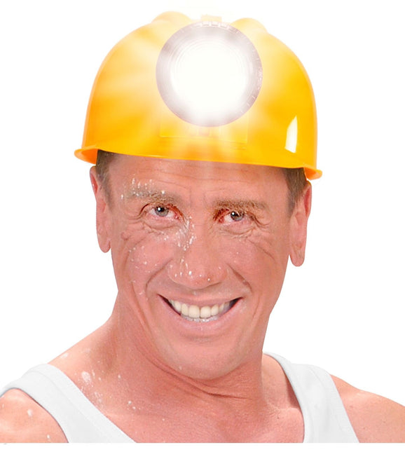 Casco de construcción con luz